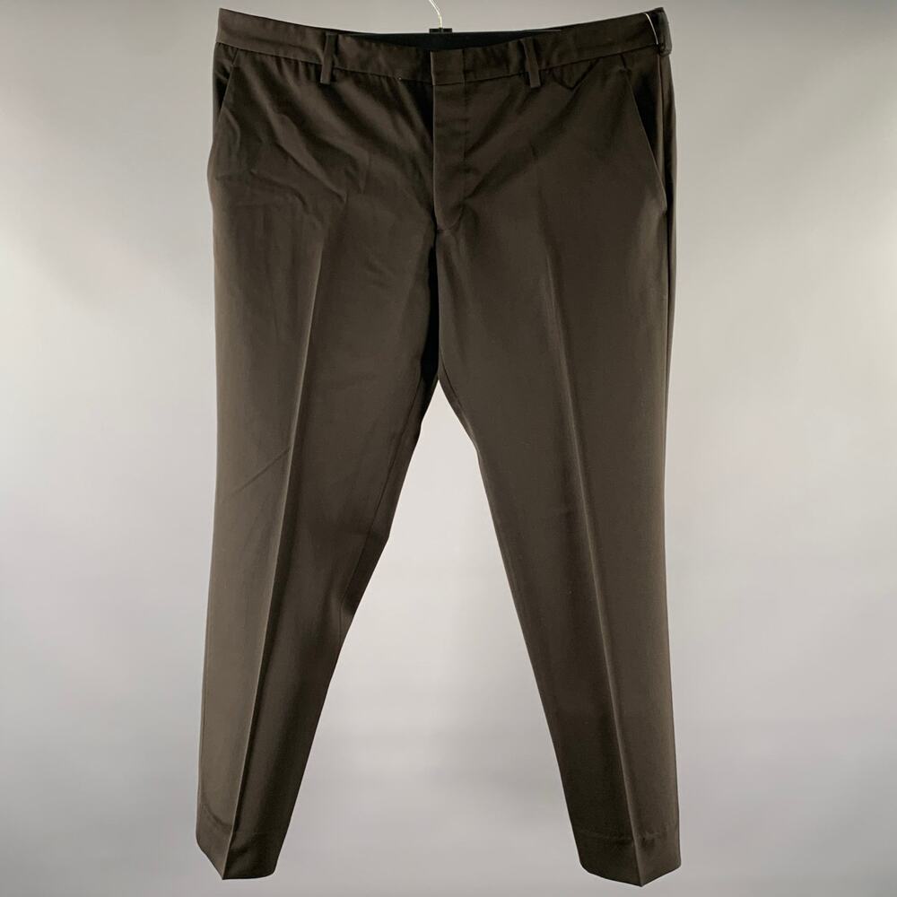 PRADA Size 38 Brown Wool Button Fly Dress Pants